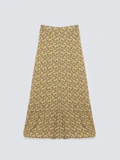 BIG STAR Spódnica maxi INGER Żółty Basic Fit