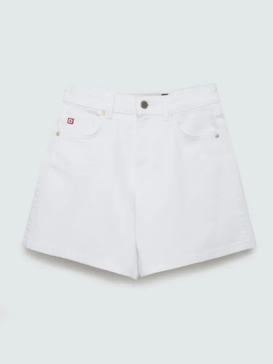 BIG STAR Szorty jeansowe SOLEIL Biały Regular Fit
