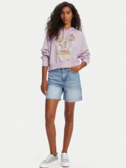 Billabong Bluza All Time EBJFT00146 Fioletowy Boxy Fit
