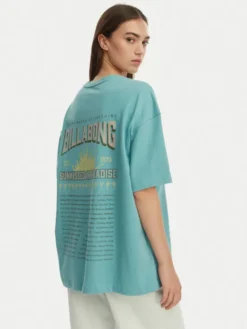 Billabong T-Shirt Reach For Sunshine EBJZT00478 Turkusowy Loose Fit