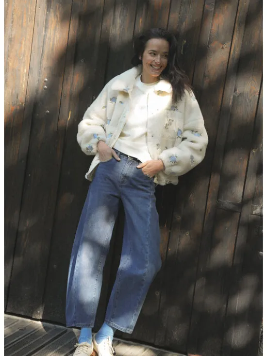 BIZUU Jeansy LYON BARREL JEANS Niebieski Standard Fit