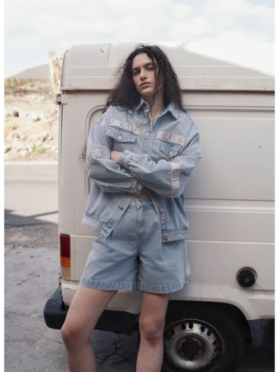 BIZUU Kurtka jeansowa PASSA Niebieski Standard Fit