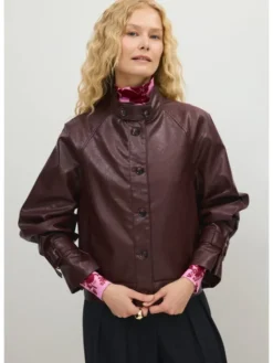 BIZUU Kurtka przejściowa ERONA JACKET Bordowy Standard Fit