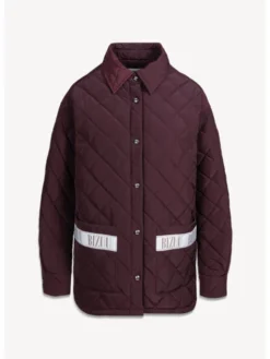 BIZUU Kurtka przejściowa MARIN OVERSIZED JAKCET Bordowy Standard Fit