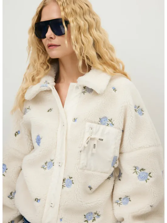BIZUU Kurtka przejściowa MEDDY FLEECE JACKET Biały