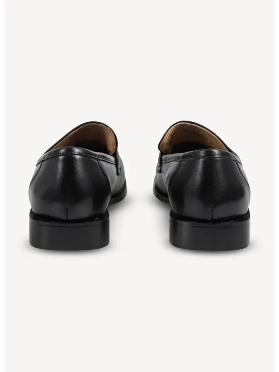 BIZUU Mokasyny MONTEVIE LEATHER LOAFERS Czarny