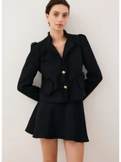 BIZUU Spódnica mini WENDYS Czarny Standard Fit