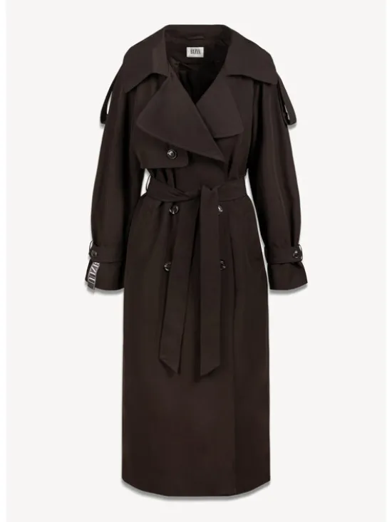 BIZUU Trencz RACHELLA OVERSIZED TRENCH COAT Brązowy