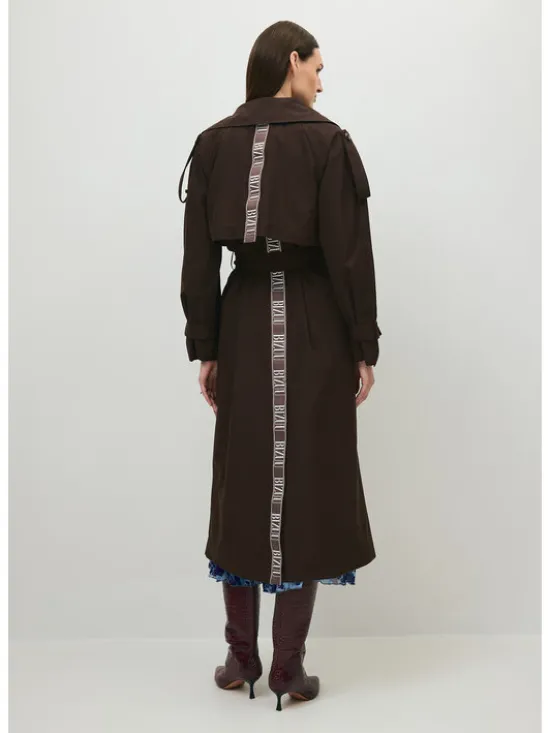 BIZUU Trencz RACHELLA OVERSIZED TRENCH COAT Brązowy