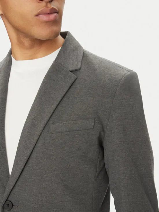 Blend Marynarka 20716657 Szary Regular Fit
