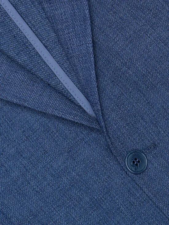 Borgio Marynarka almese Niebieski Slim Fit
