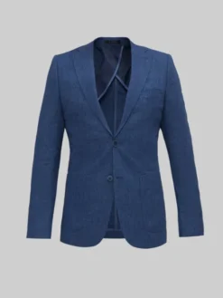 Borgio Marynarka almese Niebieski Slim Fit
