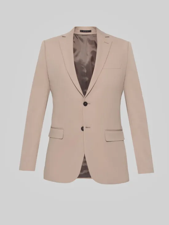 Borgio Marynarka lido Beżowy Slim Fit