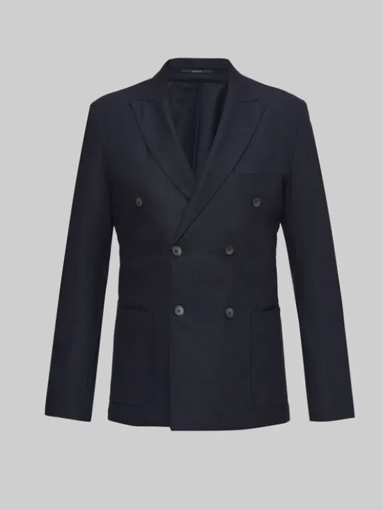 Borgio Marynarka sommariva_g Granatowy Slim Fit