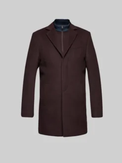 Borgio Płaszcz seveso Bordowy Classic Fit