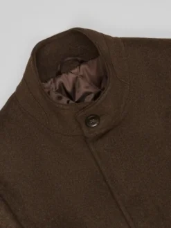 Borgio Płaszcz wełniany rivara_br Brązowy Slim Fit
