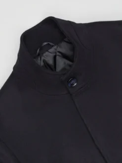 Borgio Płaszcz wełniany rivara_g Granatowy Slim Fit
