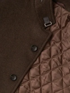 Borgio Płaszcz wełniany rizziconi Brązowy Slim Fit