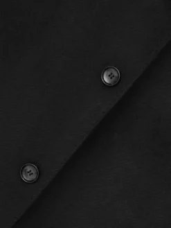 Borgio Płaszcz wełniany sferro Czarny Slim Fit