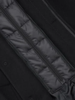 Borgio Płaszcz wełniany sferro Czarny Slim Fit