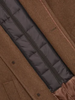 Borgio Płaszcz wełniany sferro Brązowy Slim Fit