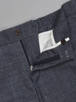 Borgio Spodnie garniturowe lumarzo Granatowy Slim Fit