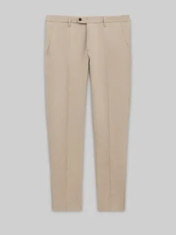 Borgio Spodnie garniturowe Morgano Beżowy Slim Fit