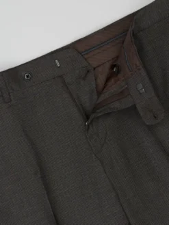 Borgio Spodnie garniturowe Pertosa Brązowy Slim Fit