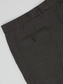 Borgio Spodnie garniturowe Pertosa Brązowy Slim Fit