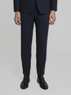 Borgio Spodnie garniturowe parma Granatowy Slim Fit