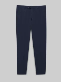 Borgio Spodnie garniturowe parma Granatowy Slim Fit