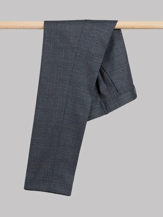 Borgio Spodnie garniturowe rapallo Szary Slim Fit