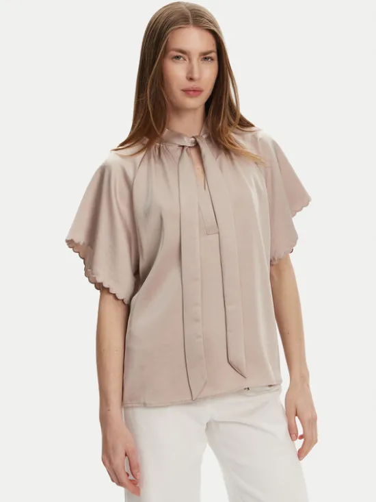 Bruuns Bazaar Bluzka Beckia Wendi BBW4439 Beżowy Regular Fit