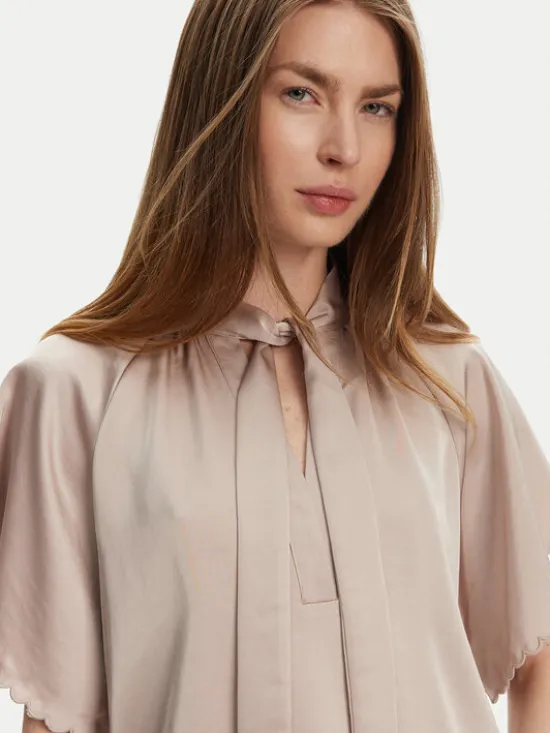 Bruuns Bazaar Bluzka Beckia Wendi BBW4439 Beżowy Regular Fit