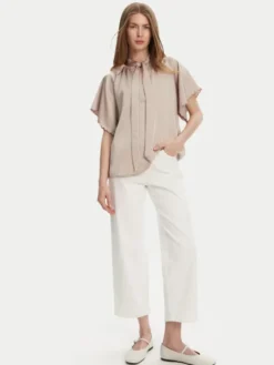 Bruuns Bazaar Bluzka Beckia Wendi BBW4439 Beżowy Regular Fit
