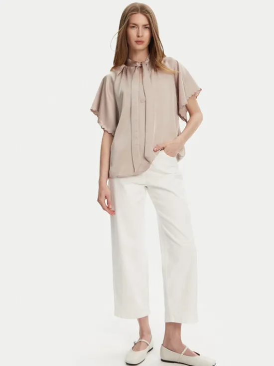 Bruuns Bazaar Bluzka Beckia Wendi BBW4439 Beżowy Regular Fit