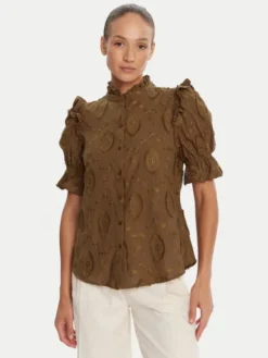 Bruuns Bazaar Bluzka Canterbury Caro BBW4507 Brązowy Regular Fit