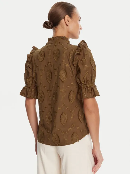 Bruuns Bazaar Bluzka Canterbury Caro BBW4507 Brązowy Regular Fit
