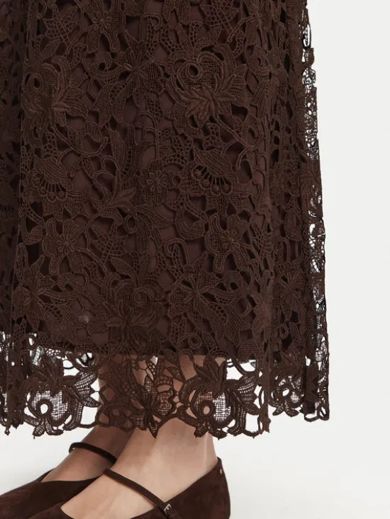 Bruuns Bazaar Spódnica midi Sago Joanelle BBW4518 Brązowy Regular Fit