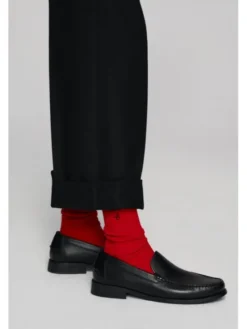 B SIDES Skarpety długie MERINO UNISEX Czerwony