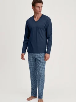 Calida Piżama 46287 Granatowy Regular Fit