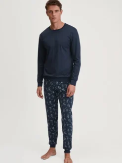Calida Piżama 44381 Granatowy Regular Fit