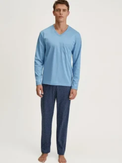 Calida Piżama 46286 Niebieski Regular Fit