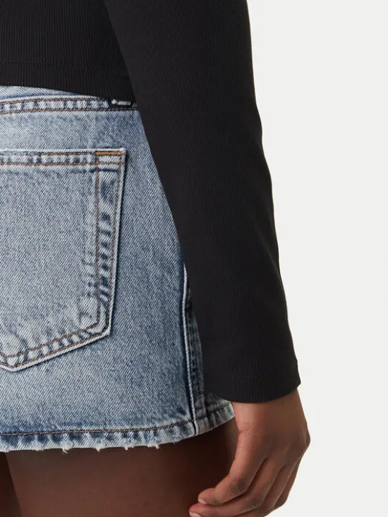 Calvin Klein Jeans Bluzka Monogram LV047A803G Czarny Slim Fit