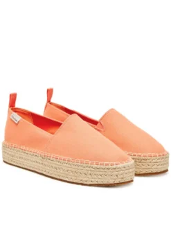 Calvin Klein Jeans Espadryle Platform Espadrille Ml Cs YW0YW01871 Pomarańczowy