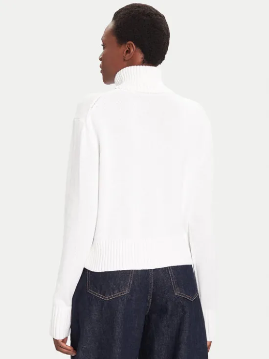 Calvin Klein Jeans Golf Chenille LV047D354G Biały Relaxed Fit