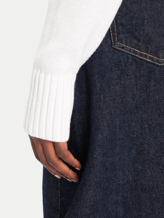 Calvin Klein Jeans Golf Chenille LV047D354G Biały Relaxed Fit