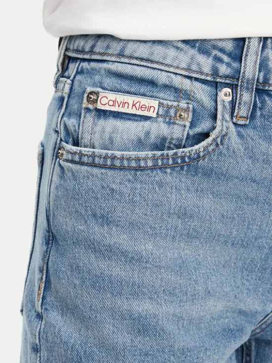Calvin Klein Jeans Jeansy LV047B914G Niebieski Straight Fit