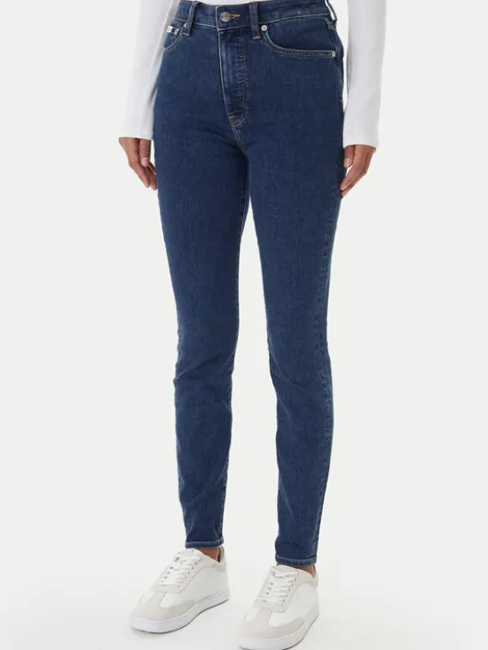Calvin Klein Jeans Jeansy LV047E611G Granatowy Skinny Fit