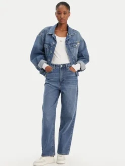 Calvin Klein Jeans Jeansy LV047E626G Niebieski Barrel Fit